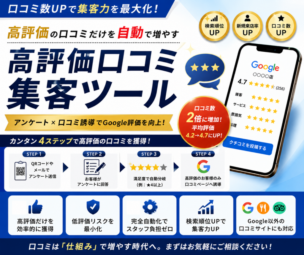 高評価クチコミ獲得アンケート分岐システム【クラウドレビュー】のスクリーンショット